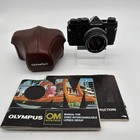 Vintage Olympus Black Om-1 Slr 35mm Film Camera  50mm 1 8 F zuiko Auto-s Lens