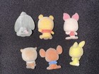 Disney Doorables Winnie The Pooh Set Of 6 Flocked- Rare Lot