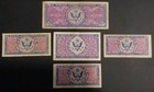 1951 Military Payment Certificate Series 481 Lot Of 5 Notes 