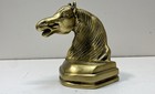 Brass Horse Head Bookends  6 5 Inch Tall Gold Tone Figurine bookend Set