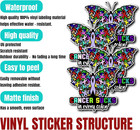 4pcs Cancer Awareness Waterproof Vinyl Stickers For Various Surfaces