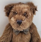 First   Main Rare Bear Beanbag Plush  1482 Brown W  Bowtie Stuffed Animal Toy 