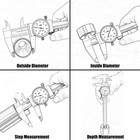 Hfs r  0-6  Imperial Calipers 4 Way Dial Caliper 0 001  Shock Proof Plastic Case