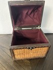 Wood   Straw Storage Keepsake Box For Jewelry Home Decor 7  X 6  X 4 