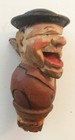 1940s--hand Carved Wooden German Bottle Stopper--villager With Hat--xlnt