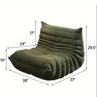 Bean Bag Chair For Adults  Memory Foam Sofa Seat  Soft Teddy Fabric   orange   