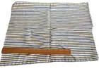 Vintage Hand-crafted Blue White Ticking Striped Small Pillowcase  14 5  X 17 
