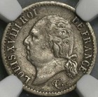 1824-w Ngc Vf 30 France 1 4 Franc Louis Xviii 11k Silver Coin Pop 1 1  21090303c