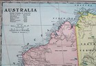 Monarch Standard Atlas Map Page Plate Of Australia 1899 Vintage