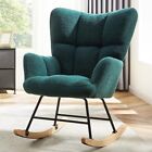 Teddy Rocking Chair Nursery Upholstered Glider Rocker Recliner Armchair For Baby