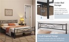 Twin full queen Metal Bed Frames With Headboard Platform Bed For Home Bedroom