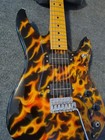 1983   1984 Peavey Patriot Electric Guitar Custom Flames -  Maple Neck - Nice   