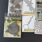 Christmas  2 Lot Unmounted Clear   Cling Rubber Stamps  Dies