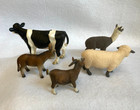 Schleich Of Germany Farm Animal Lot Shropshire Ewe Cow Donkey Pygmy Goat Llama