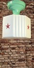 Antique Texaco Star 1930 s Glass Gas Station Light Fixture Rare Original 