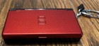 Nintendo Ds Carrying Case Stylus Keychain Red Black  Holds 4 Ds Game Cartridges