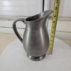 Vintage Pewter Pitcher 10  Heavy Tavern Colonial Water Beer Jug