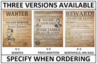 Wanted Poster  Jesse James Northfield Minnesota Raid  modern Printing 