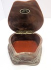 Vintage Genuine Incolay Stone Jewelry Trinket Box Victorian Couple  W Roses Usa
