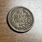 1863 Patriotic Civil War Token Not One Cent Indian Head W  Star Ribbon Scratched