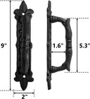 2 Pack Heavy Duty Barn Door Handle  9 Inches Cast Iron Rustic Gate