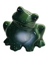 Frog Figurine Green Glazed Ceramic Frog Garden Decor  3    4 