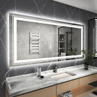 10sizes Led Bathroom Mirror Wall Mounted Vanity Makeup Anti-fog Us Plug hardwire