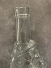 Vintage Fish Shaped Glass Wine Bottle 13 5    Tall Embossed Decanter Clear Read