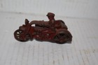 Antique 1930 s Hubley  cop  Red Cast Iron Motorcycle Sidecar Toy Made In Usa 4 