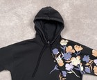 Adidas Floral Hoodie Black Womens Small Black Primegreen Pullover Sweatshirt