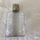Vintage Art Deco Glass Perfume Bottle W  Gold Tone Cap   6    Vanity Collectible