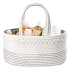 Large Cotton Rope Baby Basket  Baby Diaper Storage Changing Table Organizer 