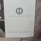 Hotel Collection Sakura Blossom 3 Piece Full   Queen Duvet Set Greylac