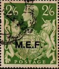 Great Britain King George Vi Middle East Forces M e f  Block Of 4 Scott 9 Used
