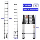 Aluminum Telescoping Ladder 12 5ft Portable Extension Ladder - Multi-purpose Lig