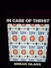 Vintage 1980 s Miller Lite Lighted Beer Sign  in Case Of Thirst Break Glass 