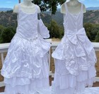 Princess Junior Bridesmaid Long Girls Side Lacings  Dress   Bag Size 10 Girls