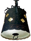Vintage 1960   s Gothic Mission Tudor Medieval Large Hanging Barrel Light Fixture
