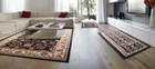 Traditional Black Oriental 3 Pieces Vine Persien Border Area Rug Runner Mat Set