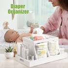 Diaper Caddy Organizer  Changing Table Organizer  Wooden Diaper Organizer For   