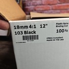 12  Black Plastic Coil Binding Suppliesp103-18-12 18mm 100pcs