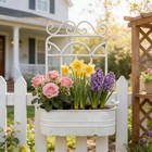 Rustic Vintage Wall Planter - Distressed Iron Hanging Basket For Indoor outdoor