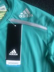 Adidas Techfit Climachill Compression Shirt Mens Medium S s Teal Aqua Green Nwt