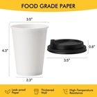  100 Pack  Disposable Coffee Cups With Lids 12 Oz  Hot Paper Cups With Lids     