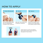 Kiss  No Glue Pedi Press-on Nails  Design   last Flowers   Medium Blue  Short Si