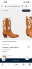 Ralph Lauren Tan And White Leather Western Boots  Floor Model