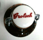 Vintage 2 Grolsch Brown Glass Brew Bottles 9  Tall W  Porcelain Flip Tops  