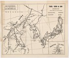 1924 Steamship Map China - Korea - Manchuria - Japan Railways Original