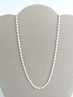 Vintage 14k White Gold Raindrop Cultured Pearl 17  Dainty Strand Necklace