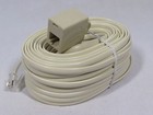 25 Ft Feet Rj11 4c Modular Telephone Extension Phone Cord Cable Line W  Coupler